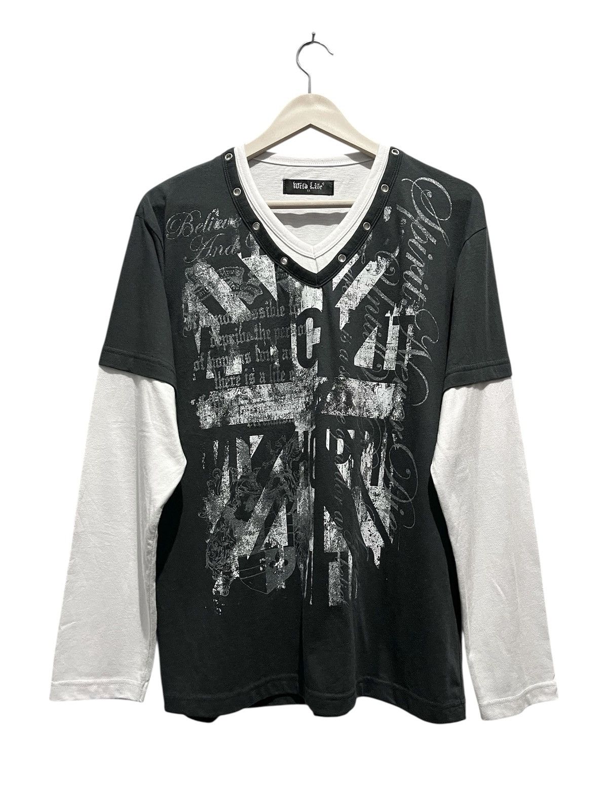 Japanese Brand × Le Grande Bleu (L.G.B.) Y2K Wild Life Poem Long Sleeve Size US L / EU 52-54 / 3 - 2 Thumbnail