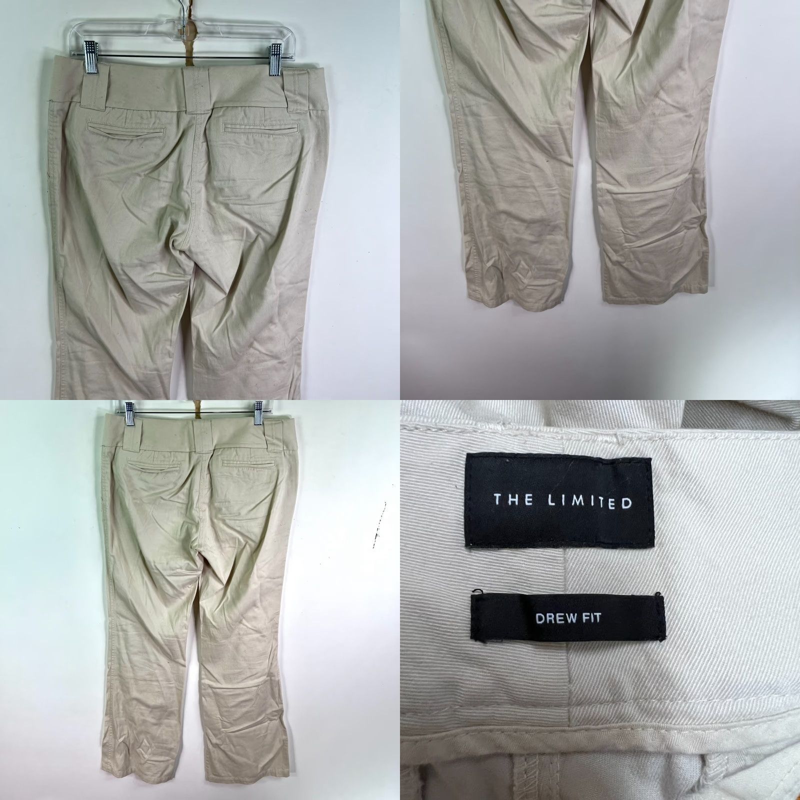Vintage VINTAGE The Limited Drew Fit Wide Leg Pants Women's Regular 8 Beige Floral Embroidered 34x32 90s City Preppy Mens/Womens Size 30" / US 8 / IT 44 - 8 Thumbnail
