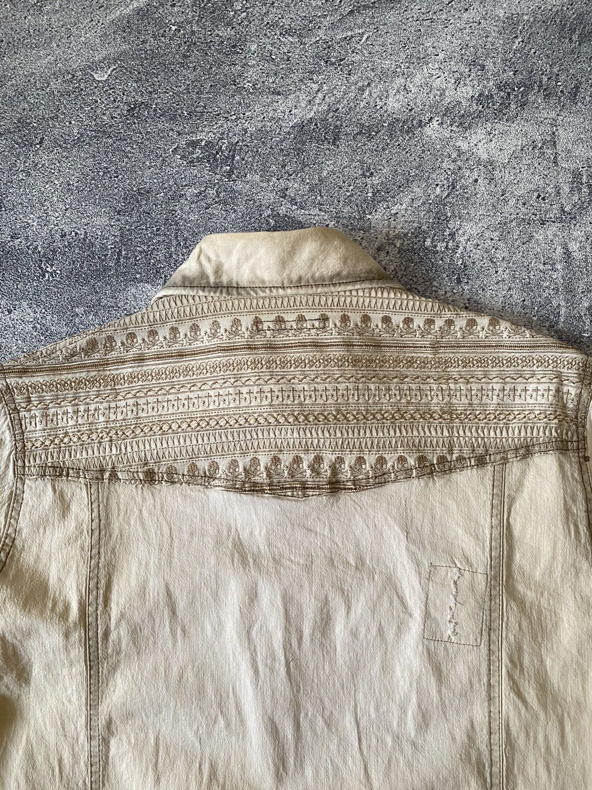 semanticdesign Y2K SEMANTIC DESIGN SKULL EMBROIDERED SNAP BUTTON SHIRT Size US L / EU 52-54 / 3 - 7 Thumbnail