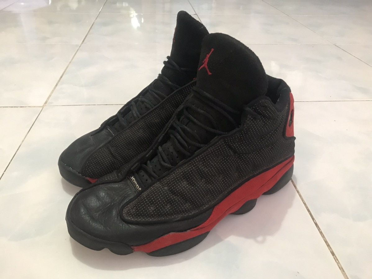 image of Jordan Nike Air Jordan 13 Bred Original 1998 Shoes in Black, Men's (Size 11)