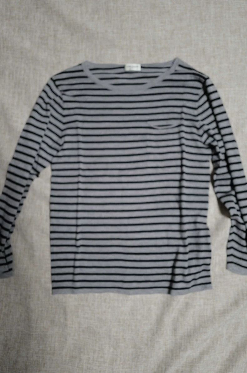 Saint Laurent Paris Saint Laurent Paris Black-gray striped nine-point sleeve M Size S / US 4 / IT 40 - 1 Thumbnail