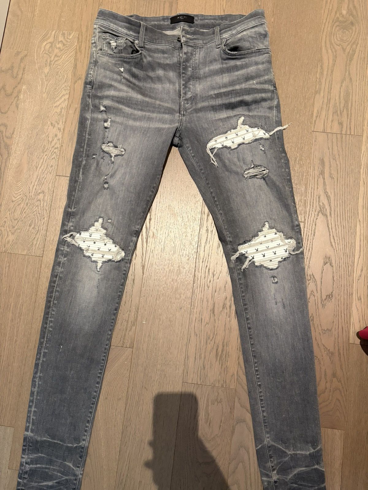 Amiri Amiri Playboy MX1 Grey Jeans Size US 36 / EU 52 - 2 Thumbnail