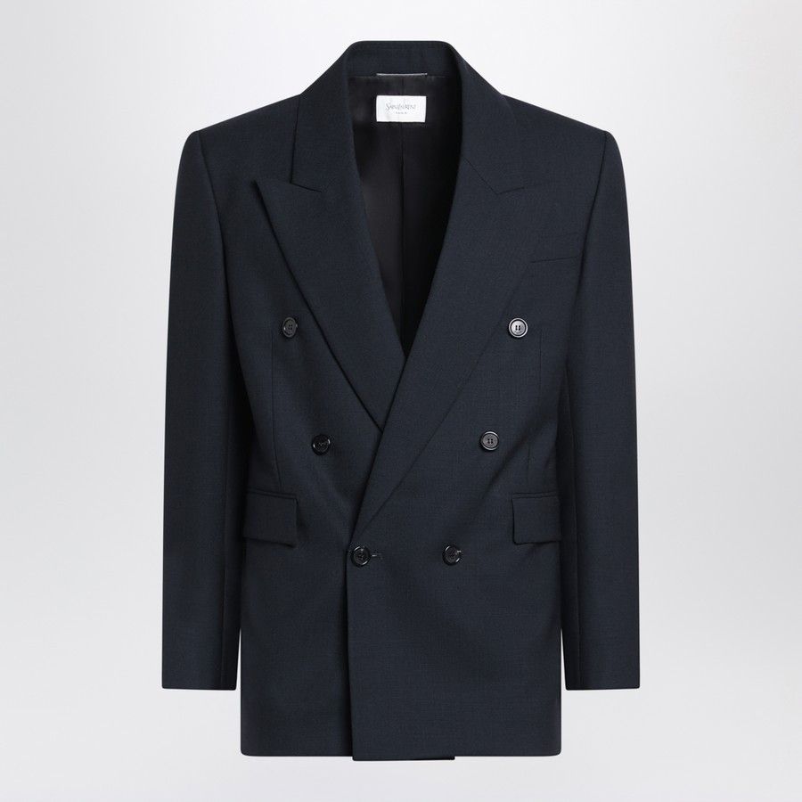 Saint Laurent Paris o1d2blof0825 Double-Breasted Jacket in navy blue Size US M / EU 48-50 / 2 - 1 Thumbnail