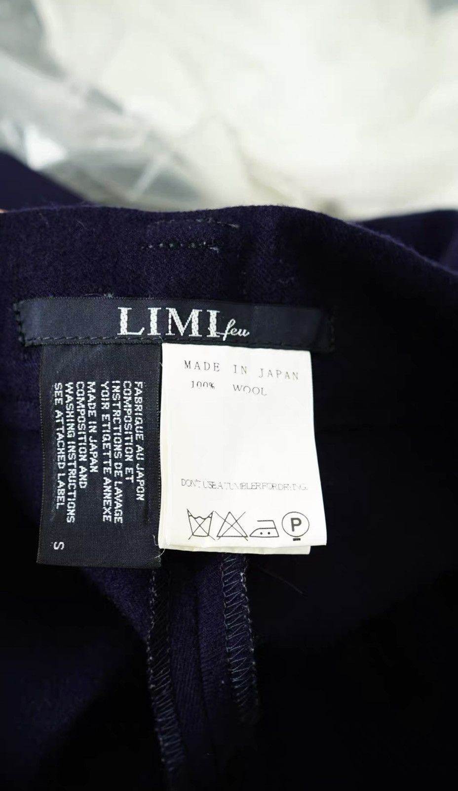 Yohji Yamamoto Yohji Yamamoto Limi Feu Wool Wide-Leg Straight Pants Size US 32 / EU 48 - 6 Thumbnail