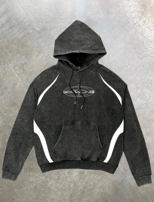 VIBE Vintage Washed Creative Pocket Print Hoodie sh Size US XXL / EU 58 / 5 - 1 Thumbnail