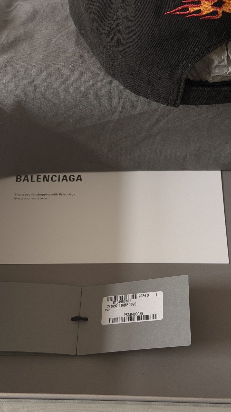 Balenciaga Balenciaga Burning Unity Logo Cap Size ONE SIZE - 3 Thumbnail