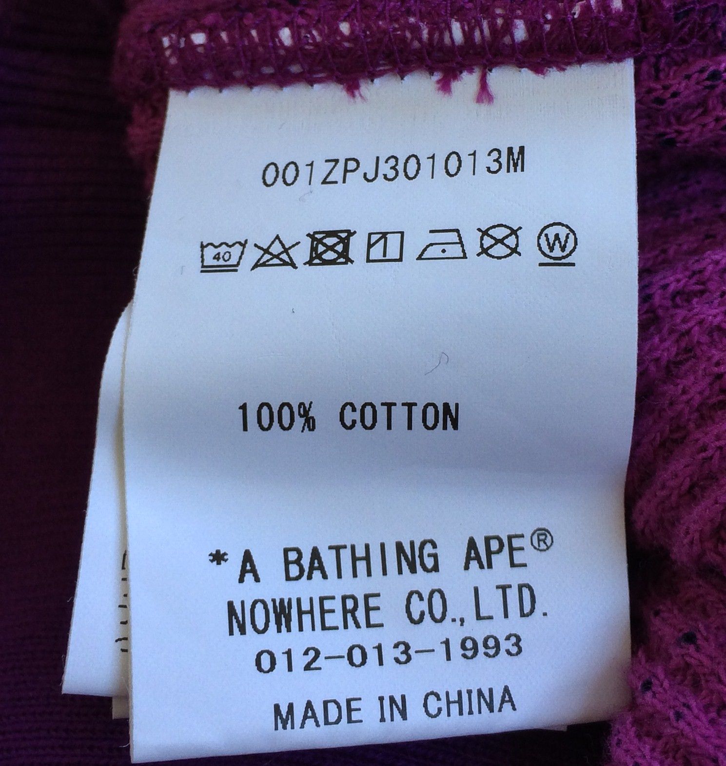Bape OG Bape Purple Camo Thermal Full Zip Hoodie Size US XL / EU 56 / 4 - 8 Thumbnail