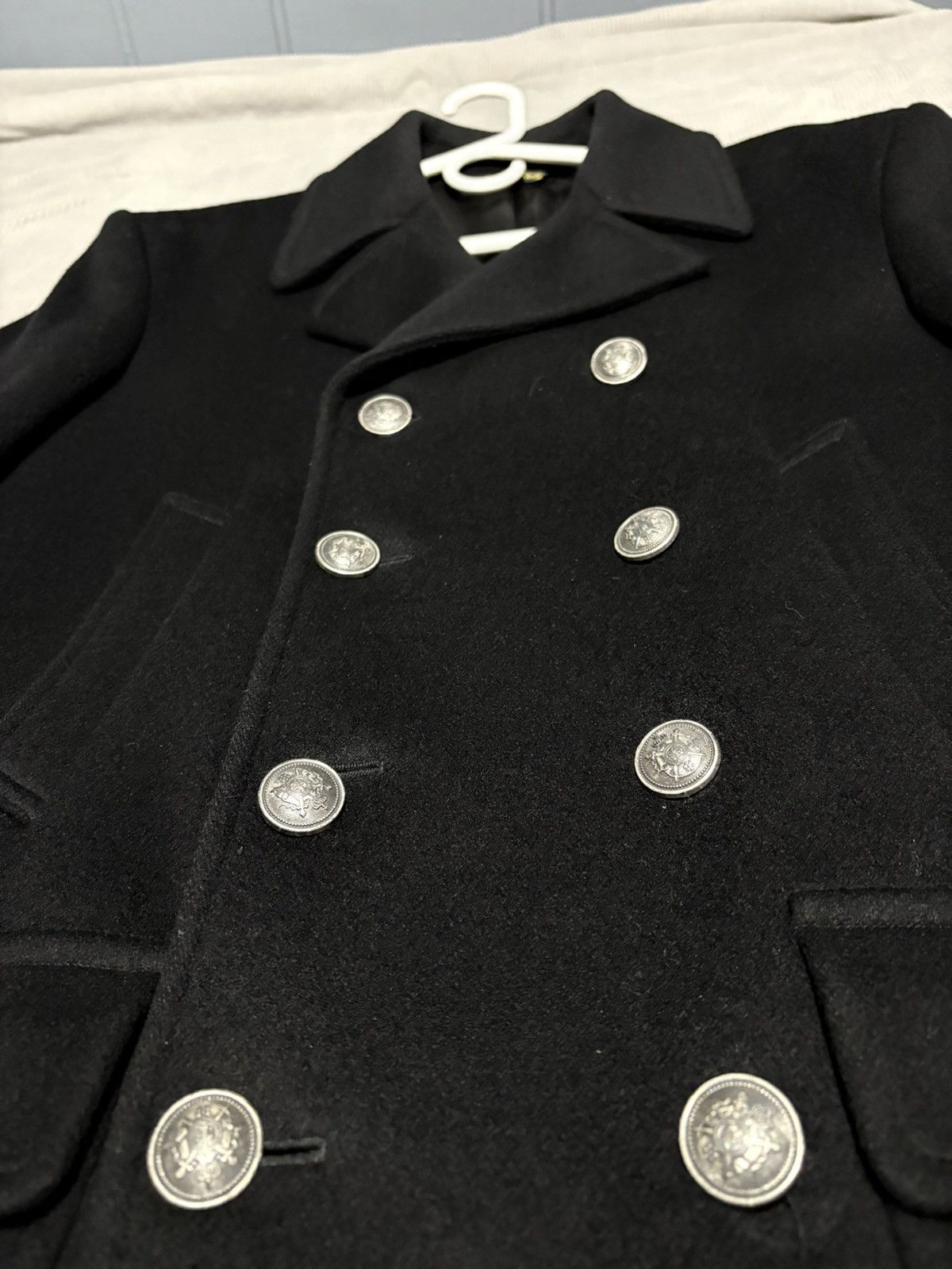 Loro Piana 1980s Mario Valente Cashmere Wool Overcoat Double Breasted Size US L / EU 52-54 / 3 - 6 Thumbnail
