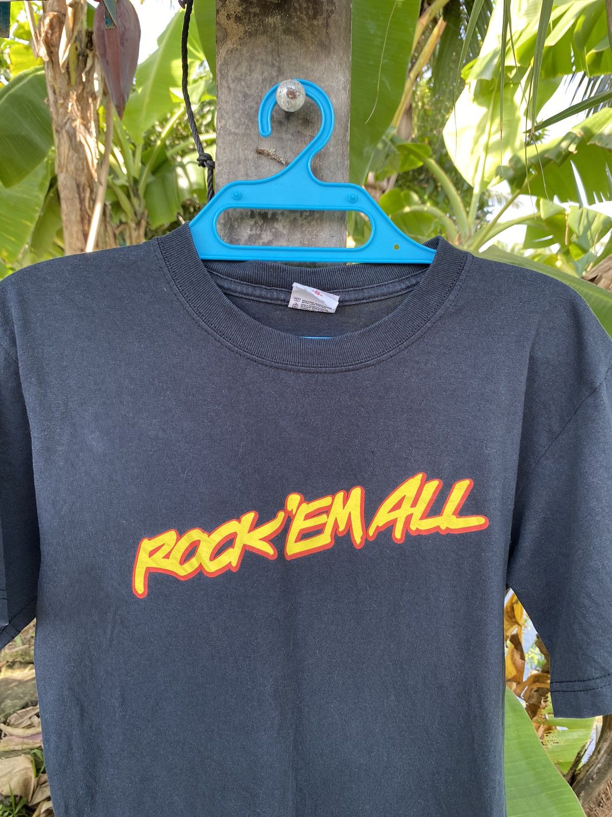 image of Vintage Rock ‘Em All Tshirt in Black, Men's (Size XS)