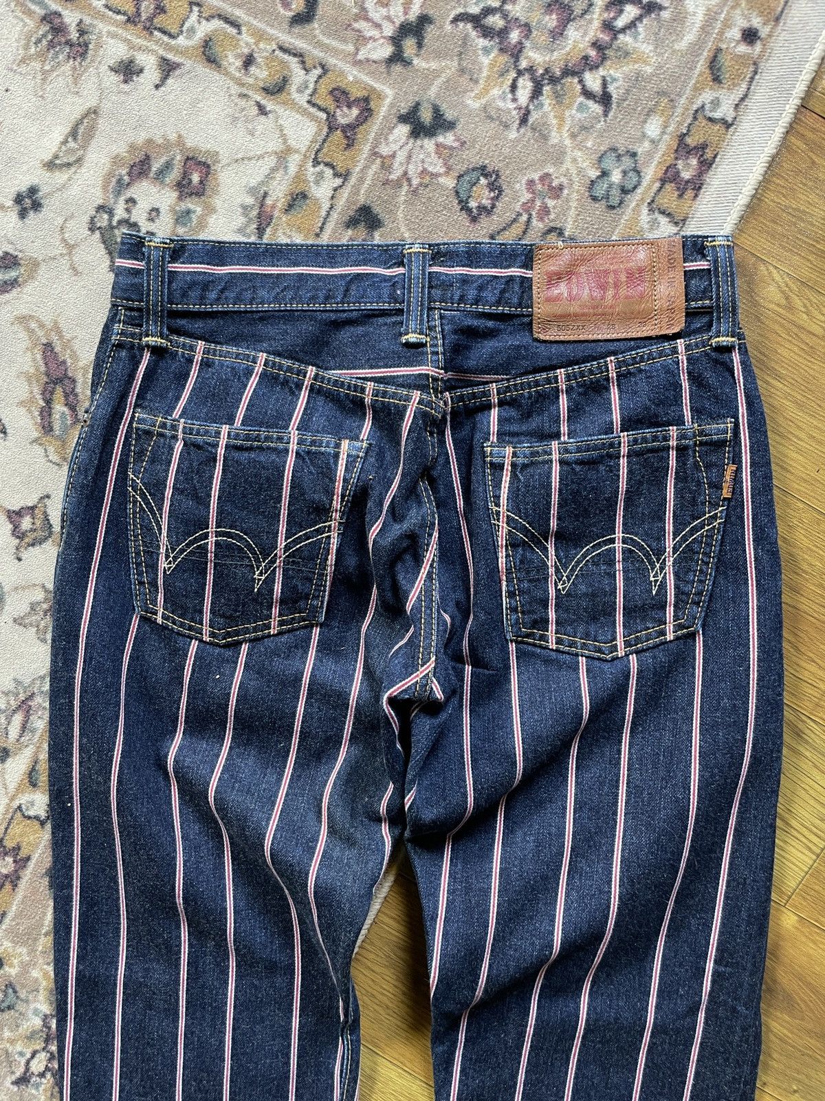 Edwin × Kapital × Vintage Vintage 90s Edwin Japan 16oz Denim Red Selvedge Size US 30 / EU 46 - 7 Thumbnail
