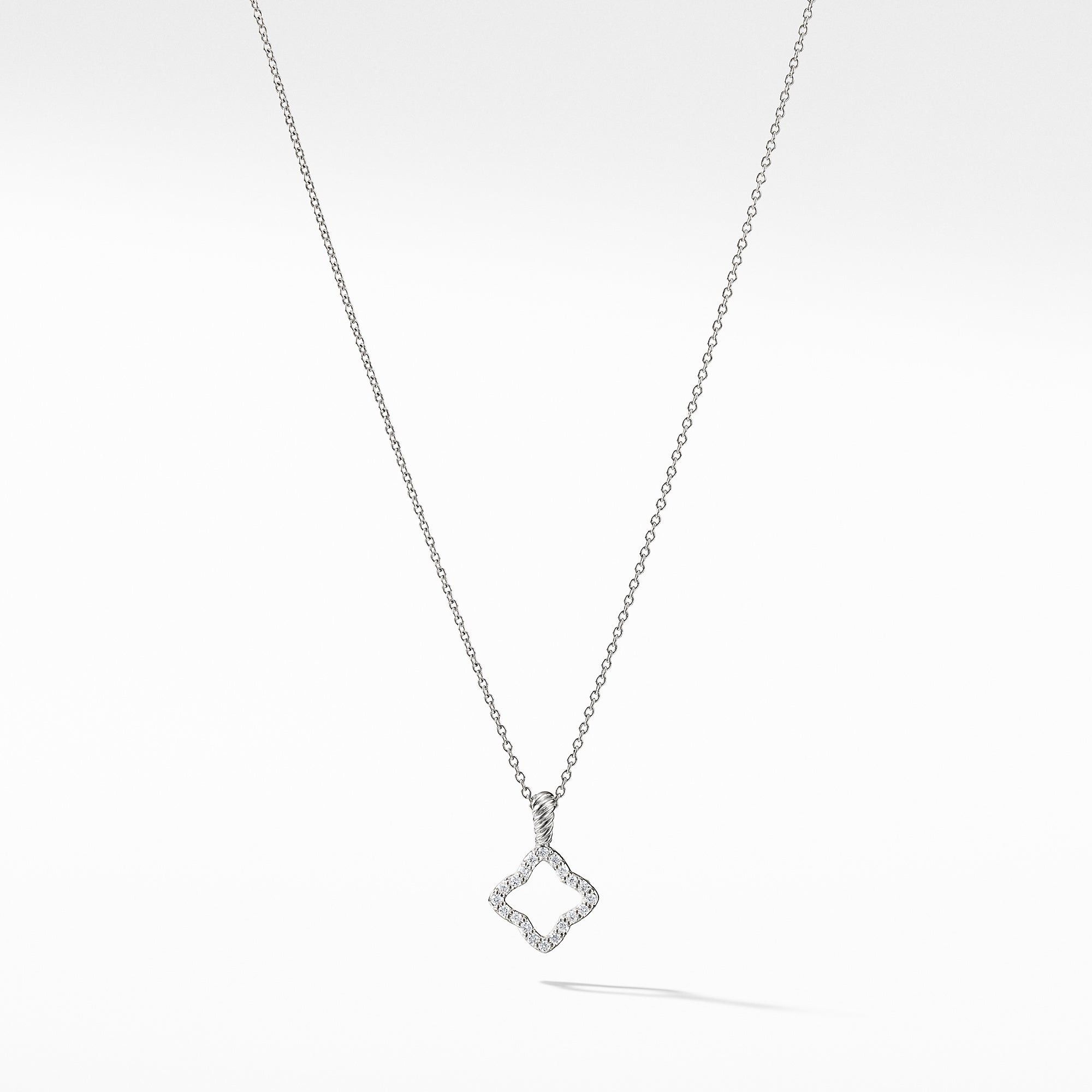 David Yurman o1w1db10325 Necklace in 18K White Gold with Pave Diamonds Size ONE SIZE - 1 Thumbnail