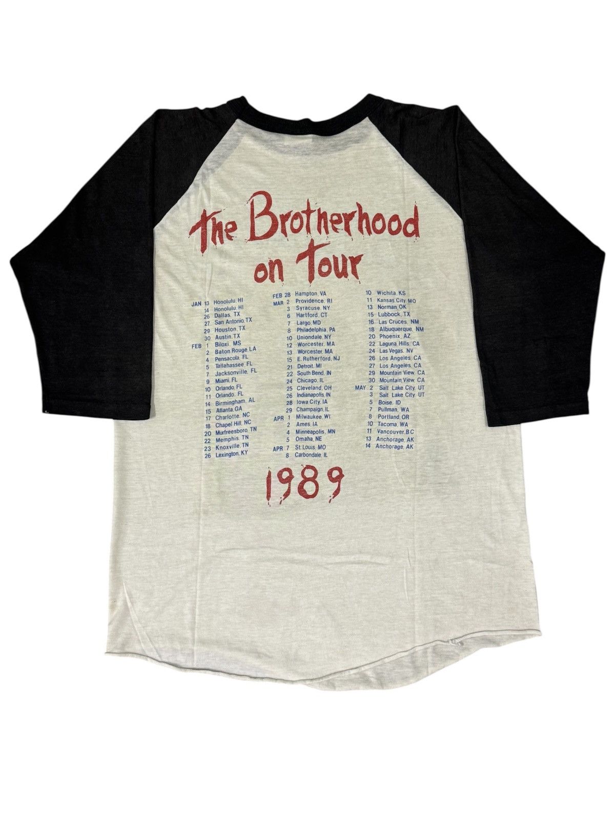 Band Tees BON JOVI 80s VINTAGE THE BROHERHOOD TOUR1989 Size US L / EU 52-54 / 3 - 2 Thumbnail