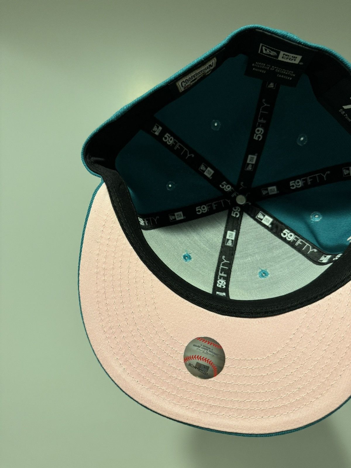 Hat Club × MyFitteds × New Era Hatclub Exclusive Myfitteds Oakland Athletics teal pinky 3/8 Size ONE SIZE - 4 Thumbnail