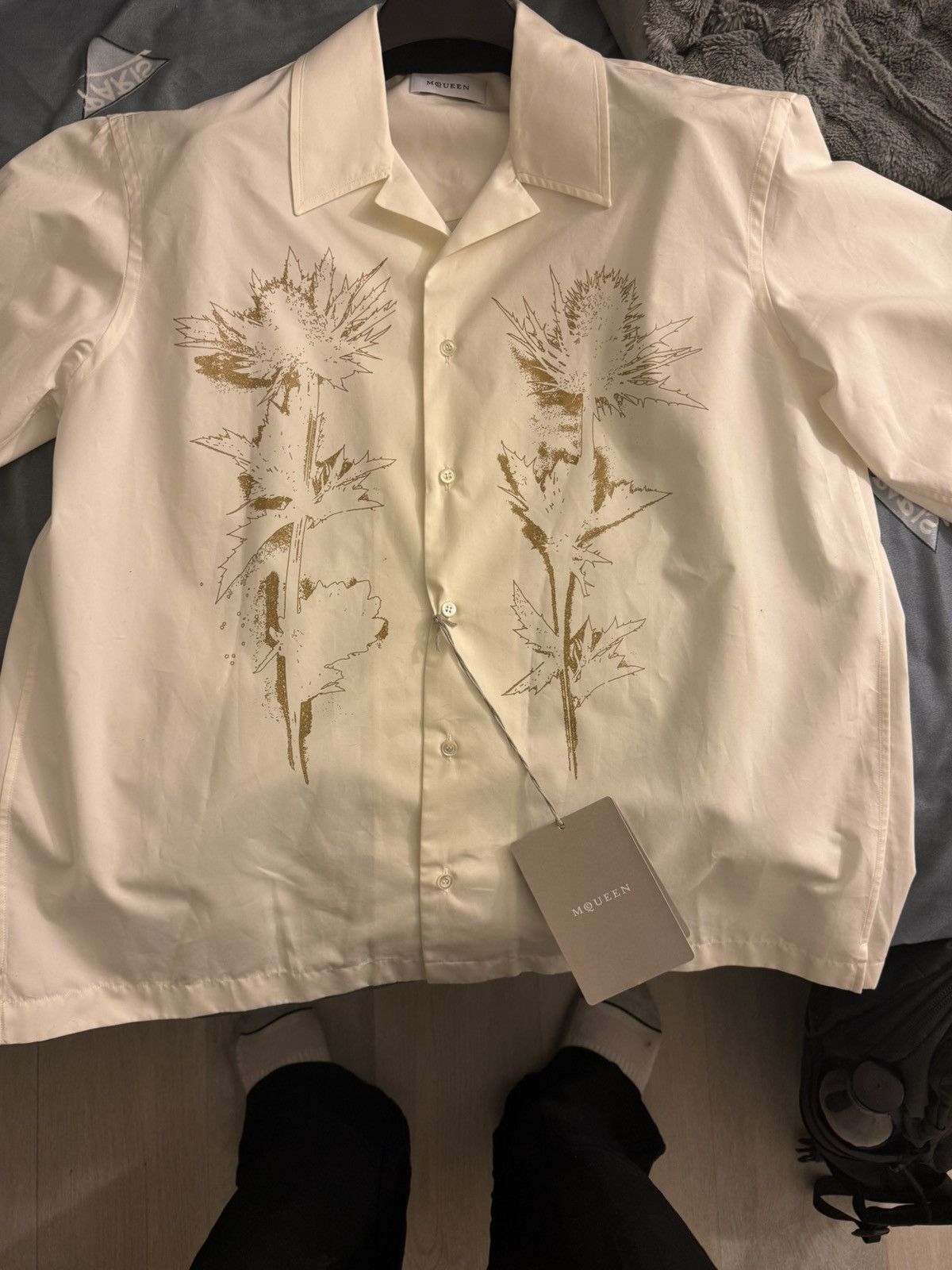 Alexander McQueen Alexander McQueen Thistle Print Shirt Size US L / EU 52-54 / 3 - 1 Thumbnail