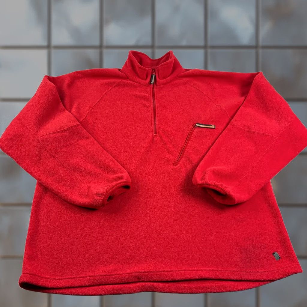 Nike VINTAGE Nike Sweatshirt Mens XL Red Fleece 1/4 Zip Pullover Spell Out Y2K Size US XL / EU 56 / 4 - 1 Thumbnail