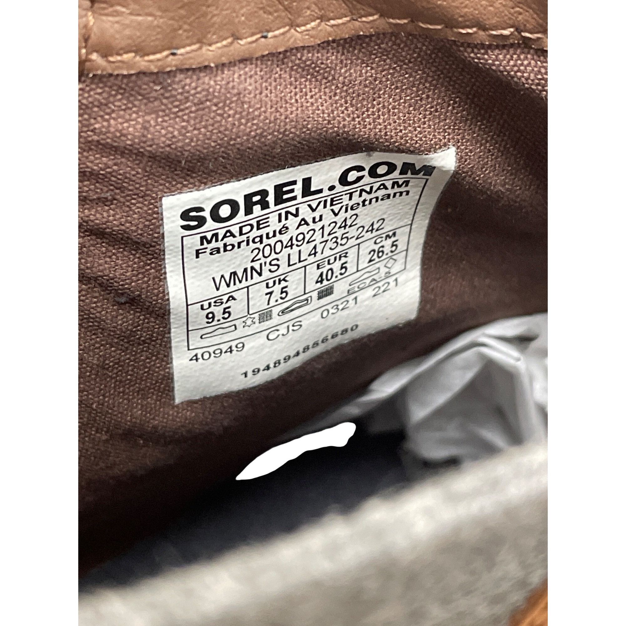 SOREL Sorel Womans brown leather ankle waterproof boots Sz 9.5 SKU Size US 9.5 / IT 39.5 - 6 Thumbnail