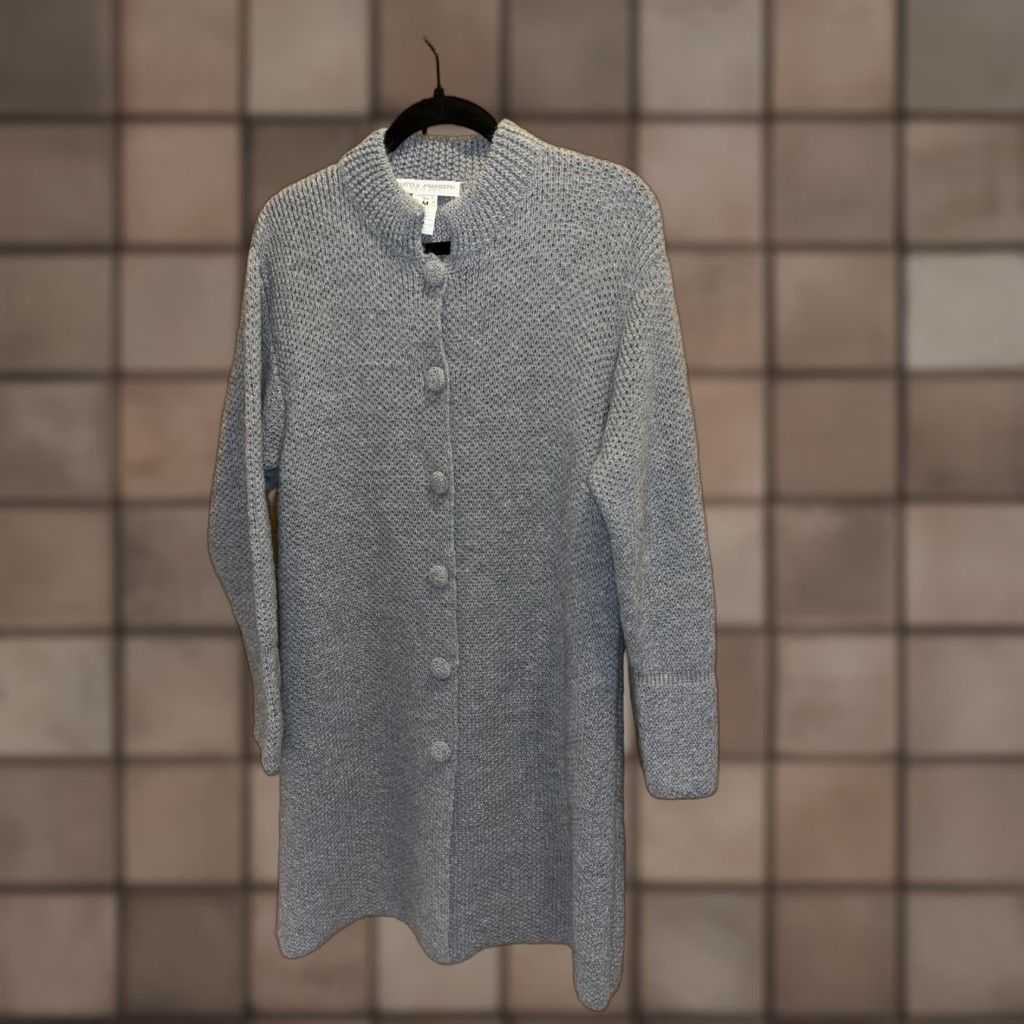 Vintage VINTAGE Little Journeys Chicago Women's Cardigan Sweater Knit Chunky Alpaca Wool Size Medium Gray All Seasons Size M / US 6-8 / IT 42-44 - 1 Thumbnail
