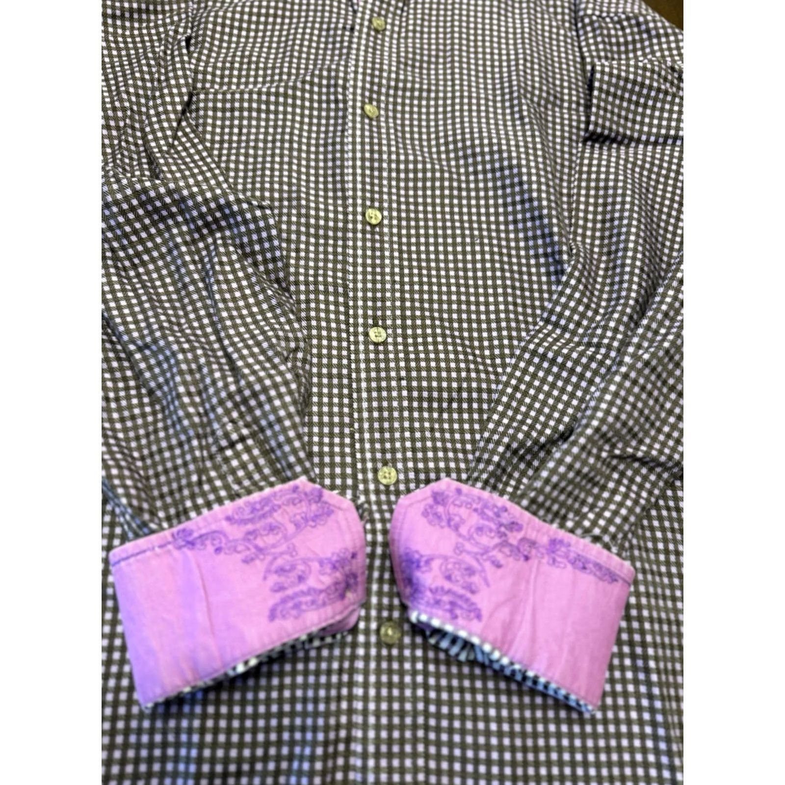 Robert Graham Robert Graham Purple Plaid Button-Down Shirt 2XL Men Long Sleeve Button-Up Casual Formal Business Party/Cocktail Wedding Vintage No Size US XXL / EU 58 / 5 - 2 Thumbnail