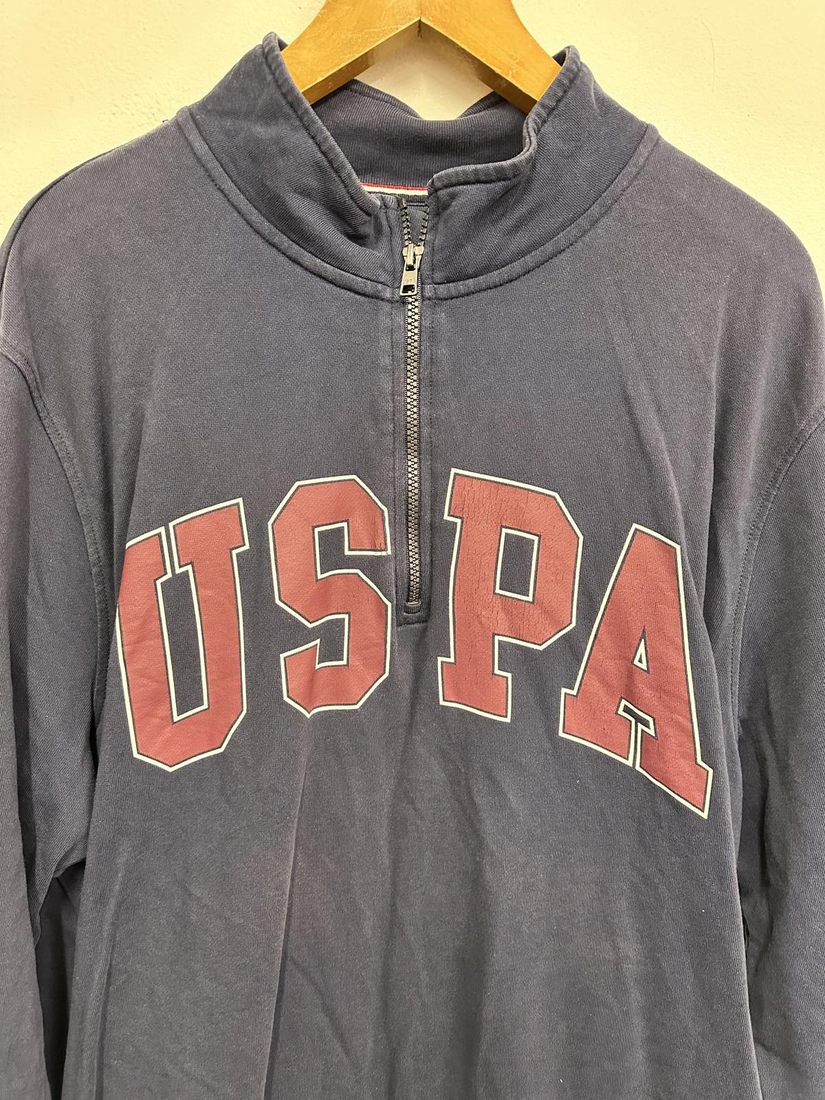 U.S. Polo Assn. U.S. Polo Assn. Navy Blue Quarter Zip Sweatshirt Size US XXL / EU 58 / 5 - 3 Thumbnail