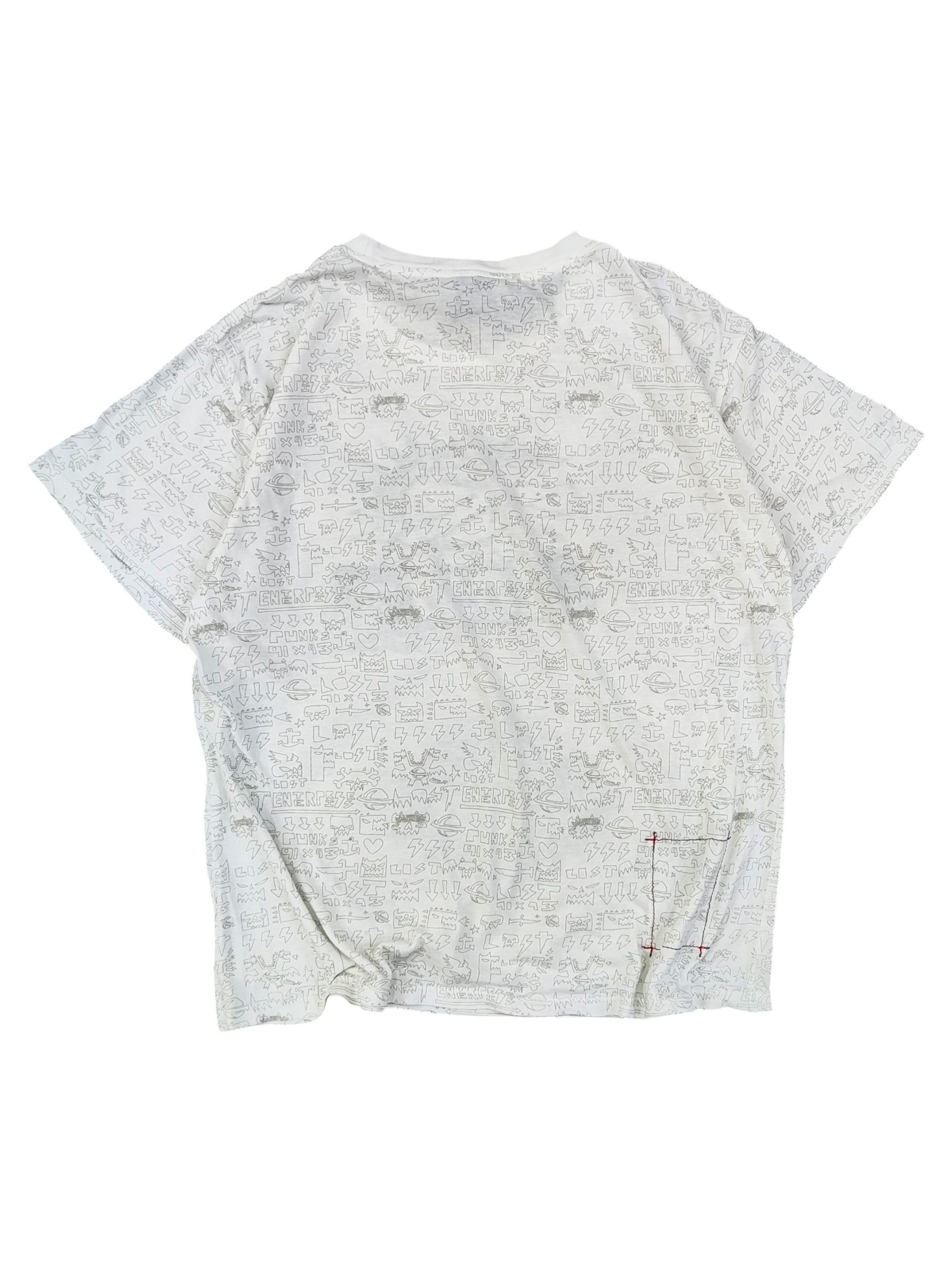 Vtg 90s Lost Ent "Dysfunctional Designs" Skate T-Shirt in White, Men's — image 2 of 6