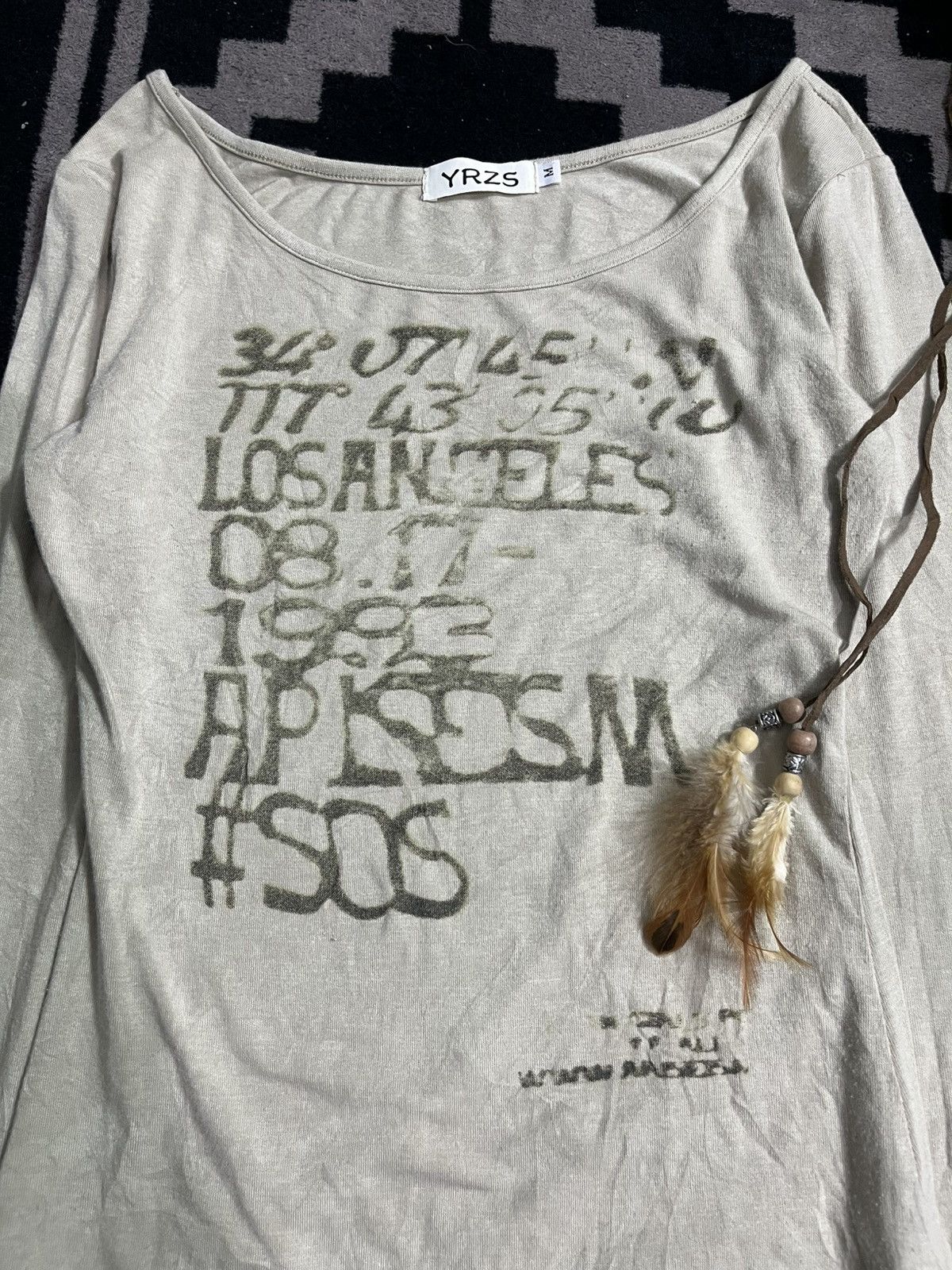 Le Grande Bleu (L.G.B.) Vintage yrzs poem longsleeve tshirt Size US M / EU 48-50 / 2 - 2 Thumbnail