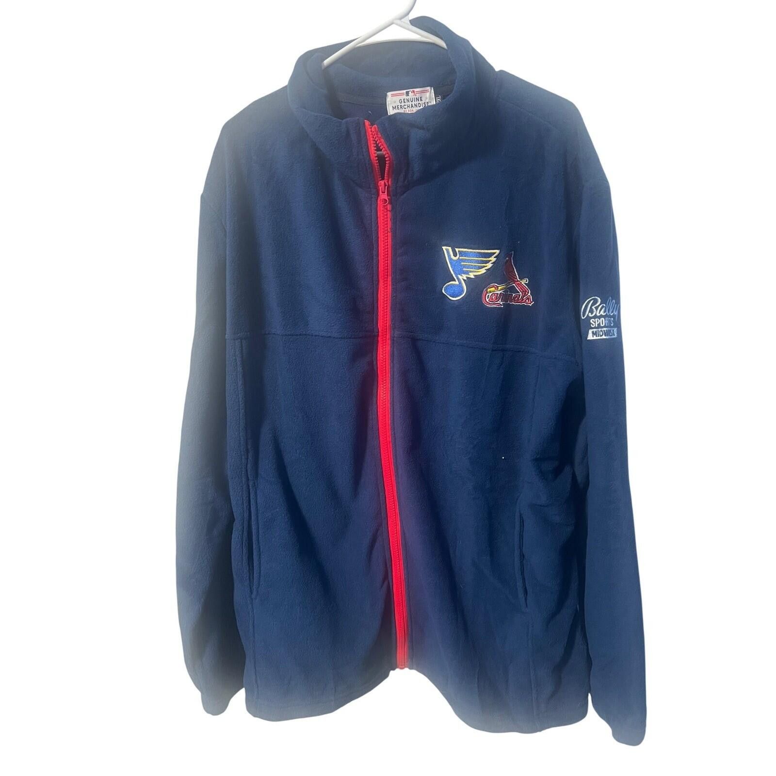 Other Genuine Merch Fleece Jacket Mens 2XL Blue Cardinals Blues Size US XXL / EU 58 / 5 - 1 Thumbnail