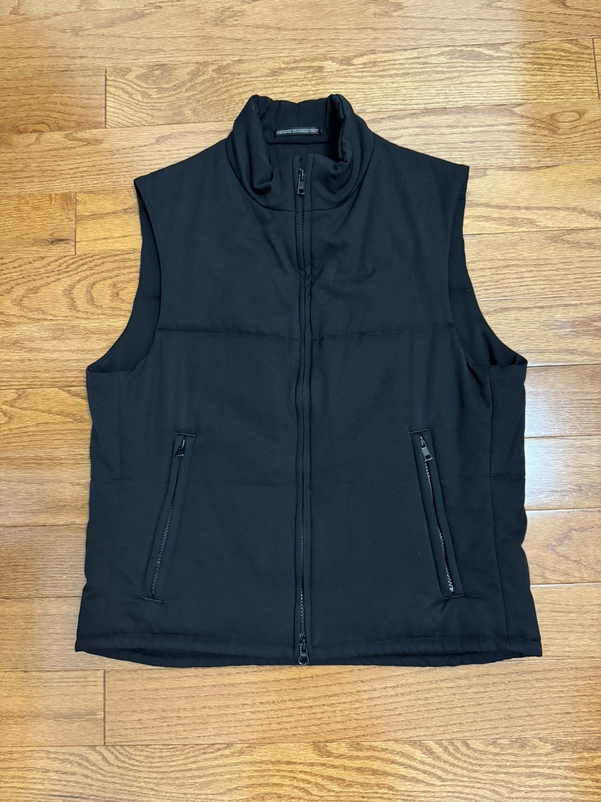 image of Yohji Yamamoto A/w 09 Wool Gabardine Down Vest in Black, Men's (Size Medium)