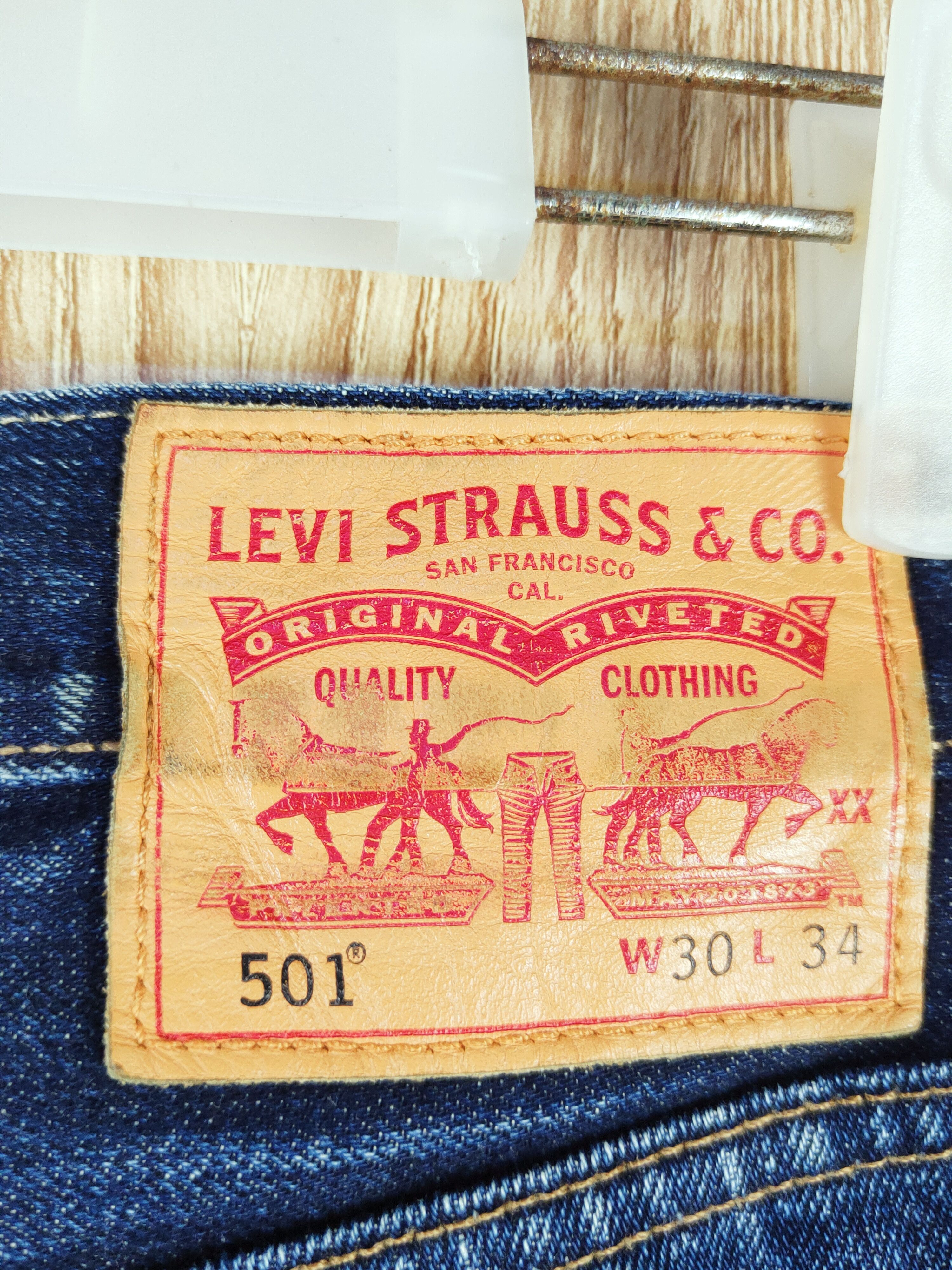 Levi's Levi's Dark Blue Distressed Ripped Jeans #S2713 Size US 30 / EU 46 - 7 Thumbnail