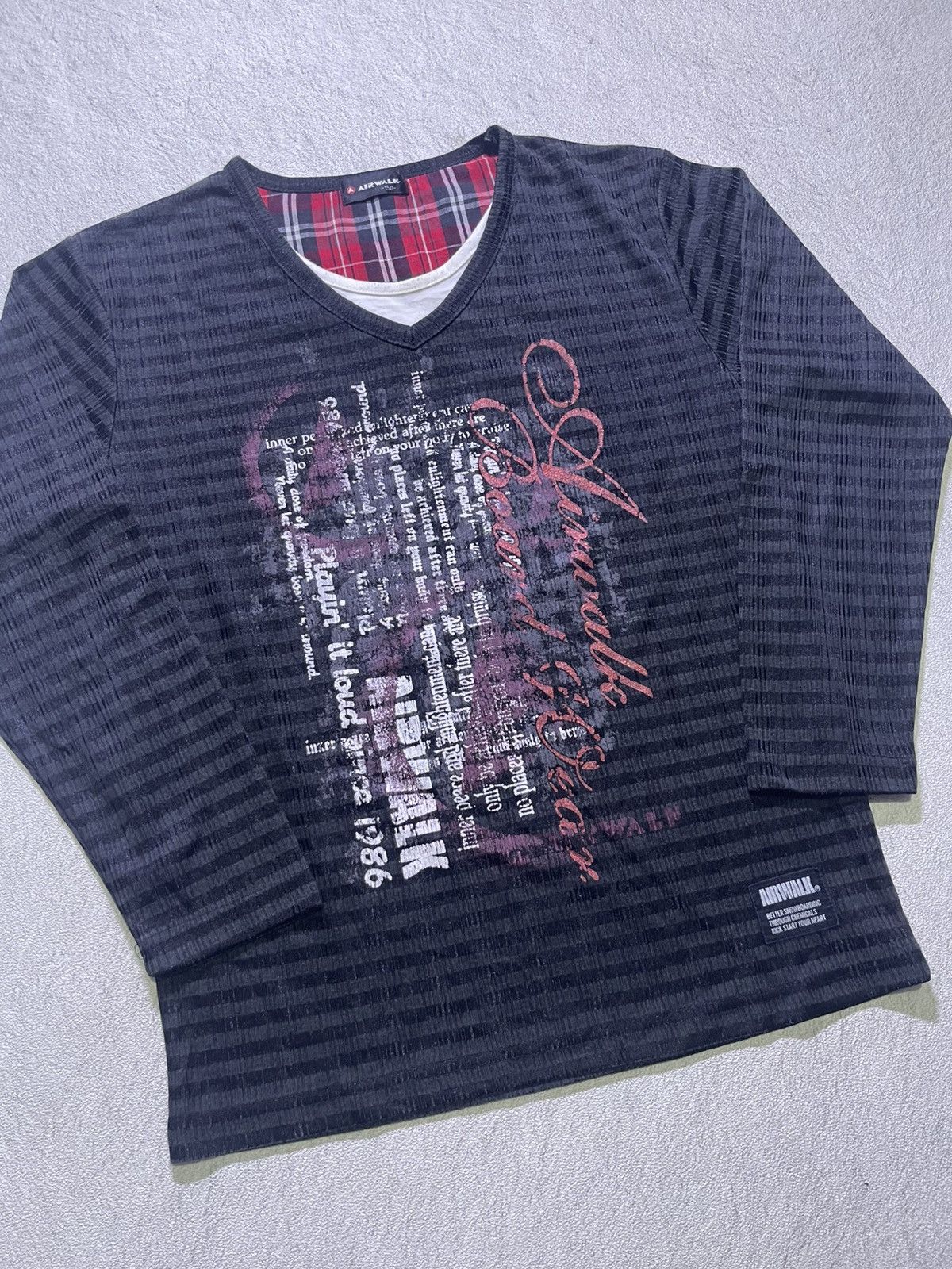 Japanese Brand Y2K AIR WALK long sleeve tshirt Size US M / EU 48-50 / 2 - 2 Thumbnail