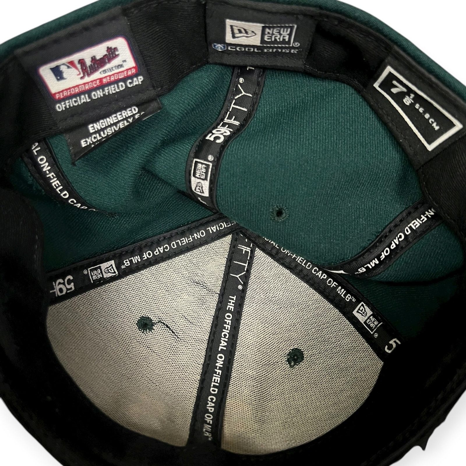 New Era Men's Oakland A's Green New Era 59Fifty Fitted Hat 7 1/8 Size ONE SIZE - 5 Thumbnail