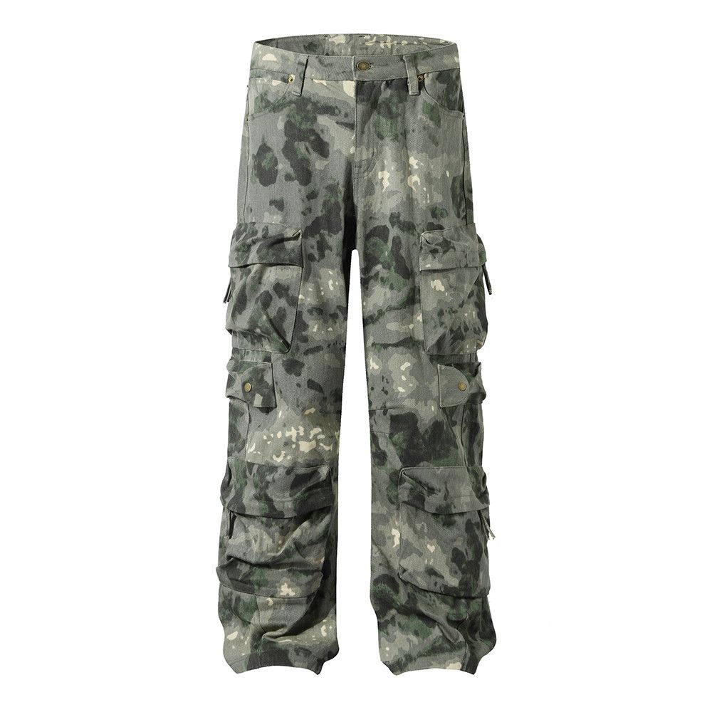 Designer × Japanese Brand × Vintage Camouflage Baggy Cargo Jeans Size US 31 - 4 Thumbnail