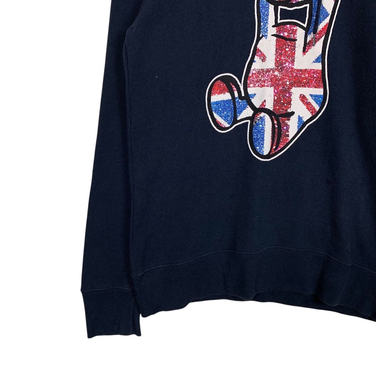 Japanese Brand Teddy Bear Britain Flag Graphics Pullover Hoodies #1788-C79 Size L / US 10 / IT 46 - 3 Thumbnail