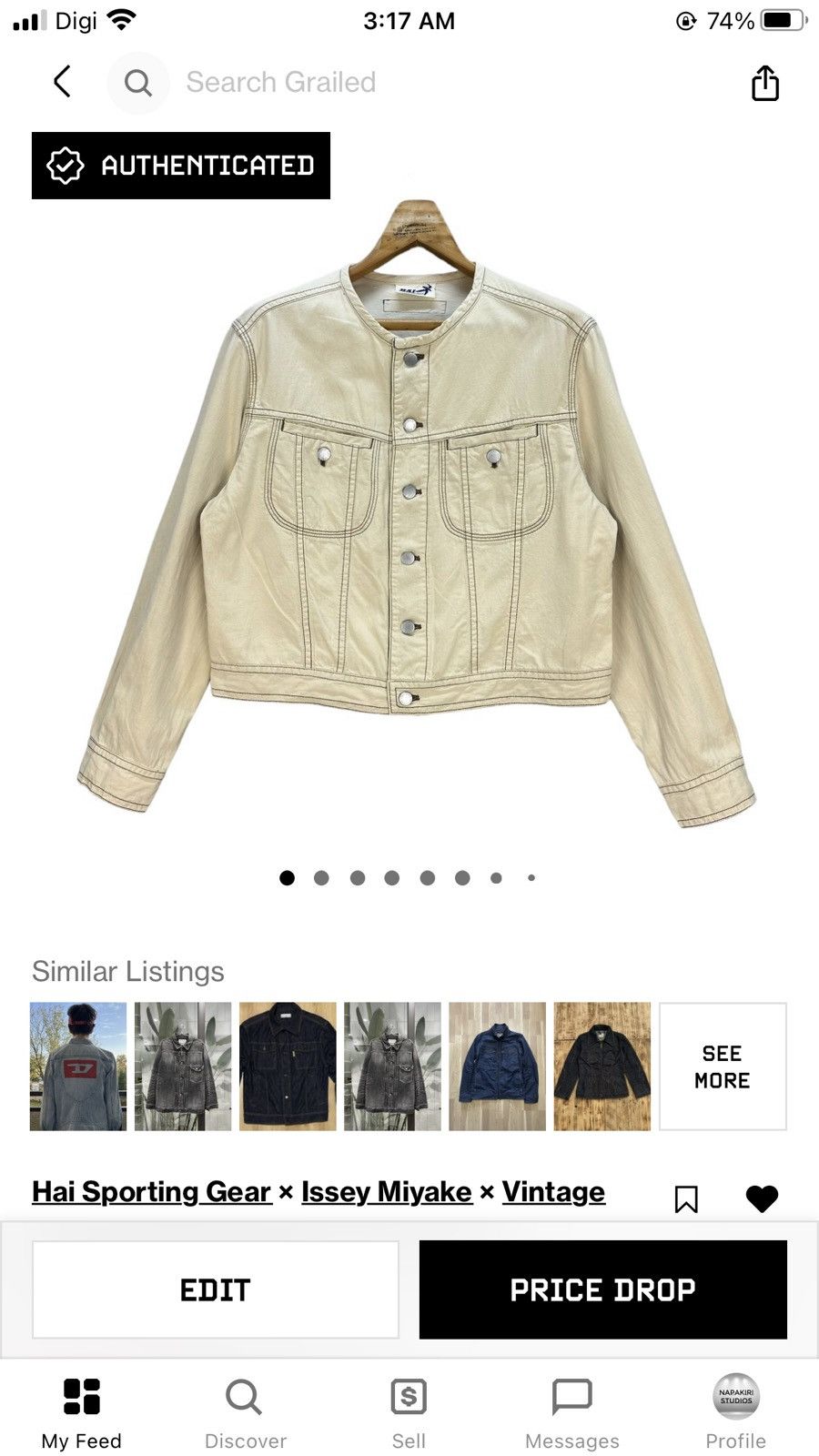 ISSEY MIYAKE HAI SPORTING GEAR デニムジャケット HAI SPORTING GEAR ブラック デニム ジャケット イッセイミヤケ