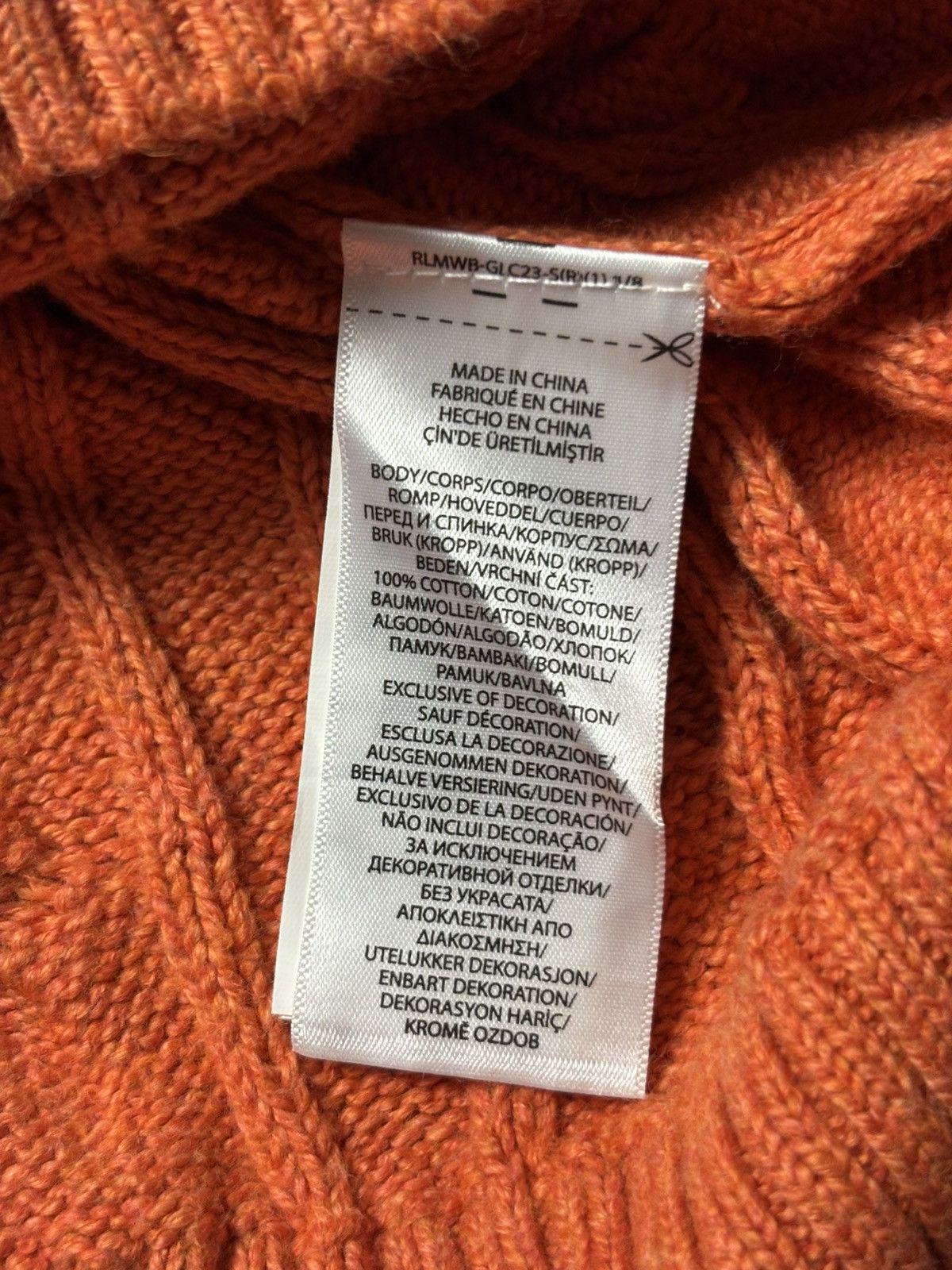 Polo Ralph Lauren Polo Ralph Lauren Cable-Knit Cotton Sweater Orange Mens 2XL Size US XXL / EU 58 / 5 - 9 Thumbnail