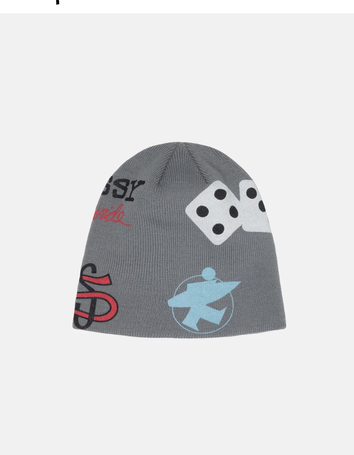 image of Stussy Skullcap Mixed Logo in Grey, Men's