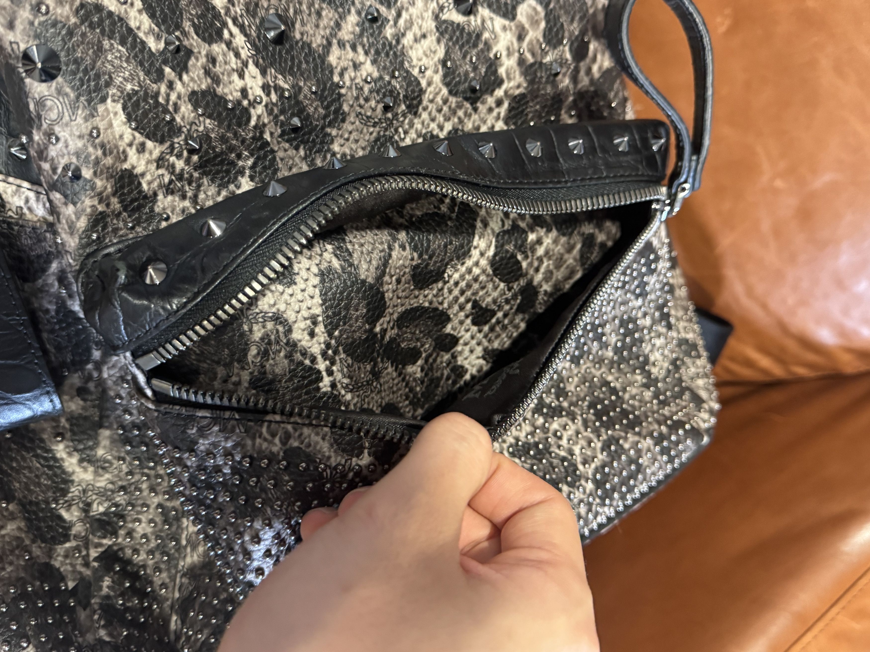 MCM MCM Studded Snake Print Backpack Size ONE SIZE - 6 Thumbnail