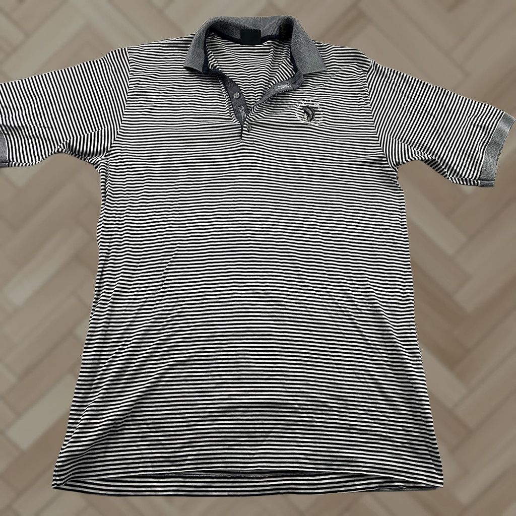 Vintage Bobby Jones 1995 US Open Short Sleeve Striped Polo Shirt Men L Blue Size US L / EU 52-54 / 3 - 1 Thumbnail
