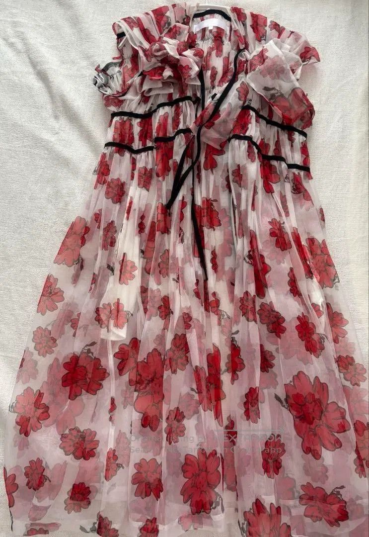 Comme des Garcons Comme Des Garcons Red vintage floral dress Size M / US 6-8 / IT 42-44 - 1 Thumbnail