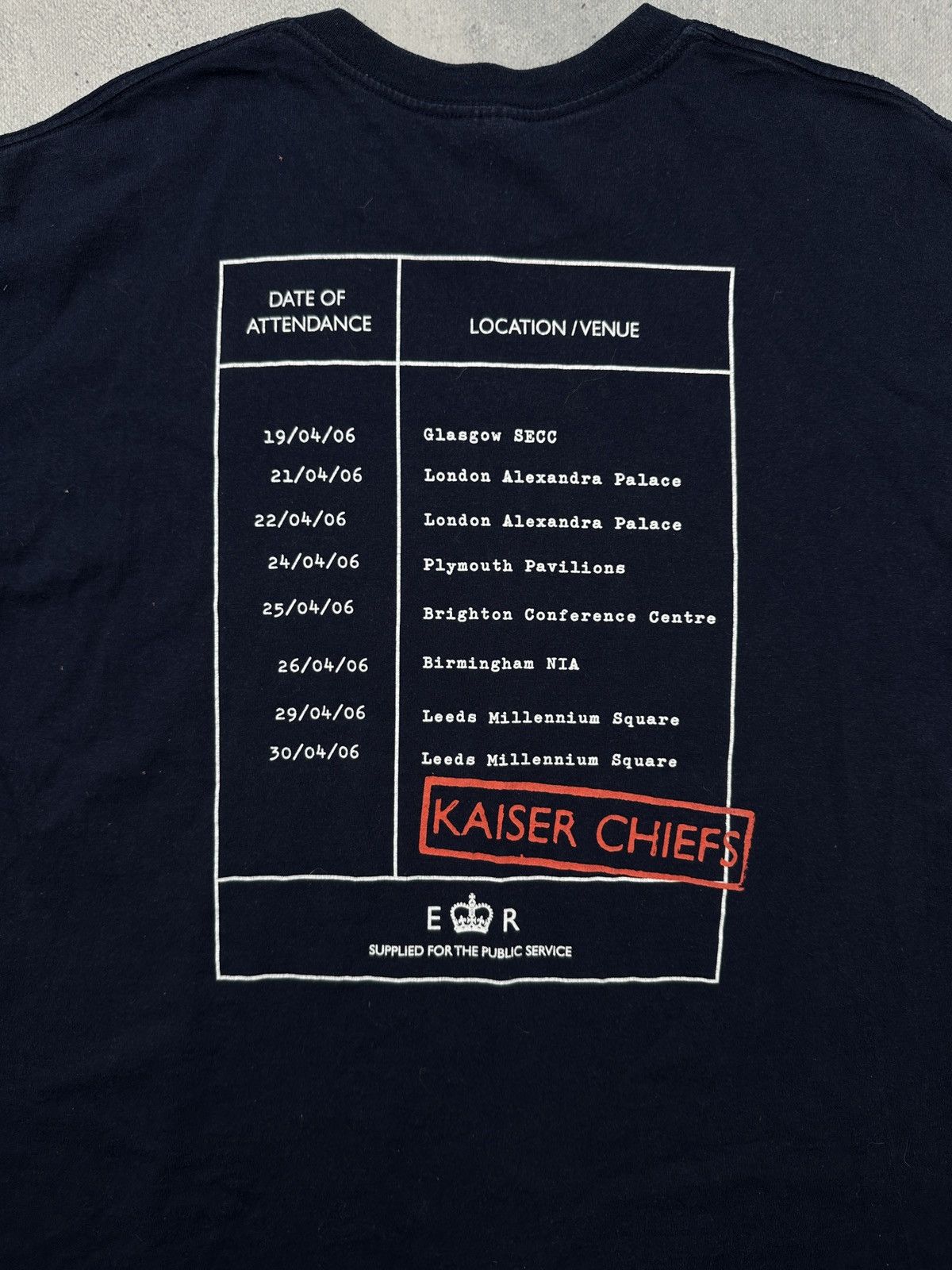 Band Tees Vintage 2006 Kaiser Chiefs Tour Band Tee Navy XL Size US XL / EU 56 / 4 - 11 Thumbnail