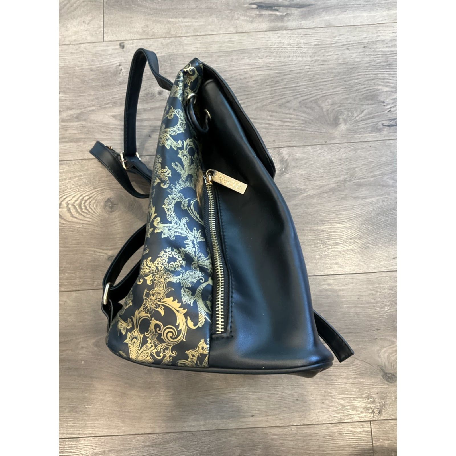 Versace Versace Parfums Backpack Rucksack Women Black PVC Colorful Backpack Size ONE SIZE - 5 Thumbnail