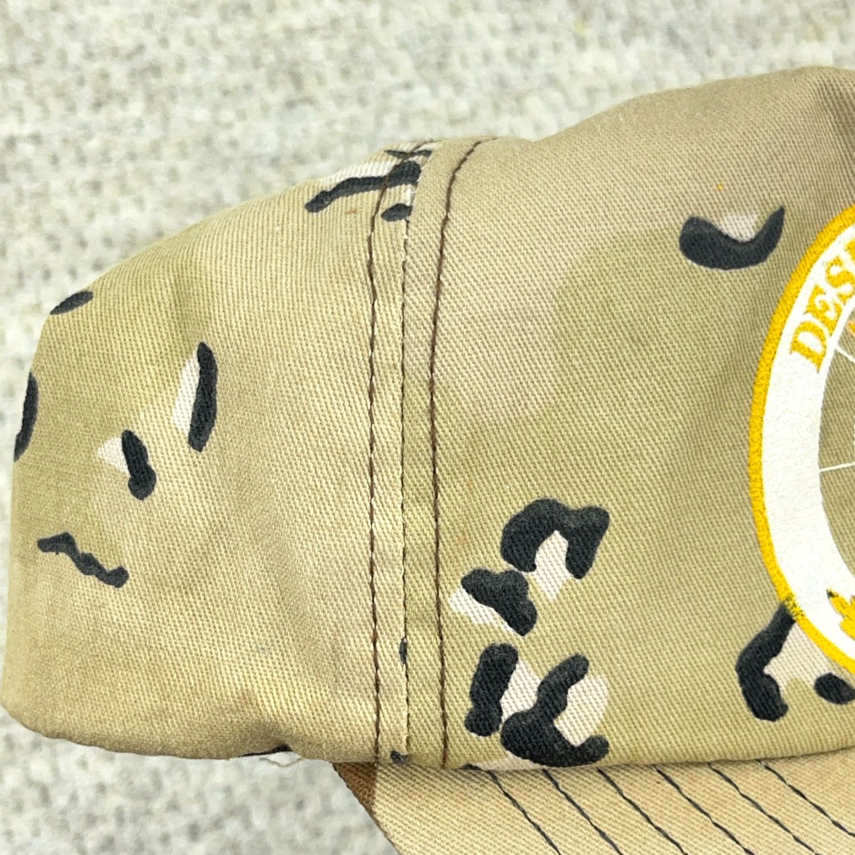 Vintage VINTAGE Desert Storm Hat Cap Snapback Brown Bubble Desert Camo 90s 1991 Trucker Size ONE SIZE - 3 Thumbnail