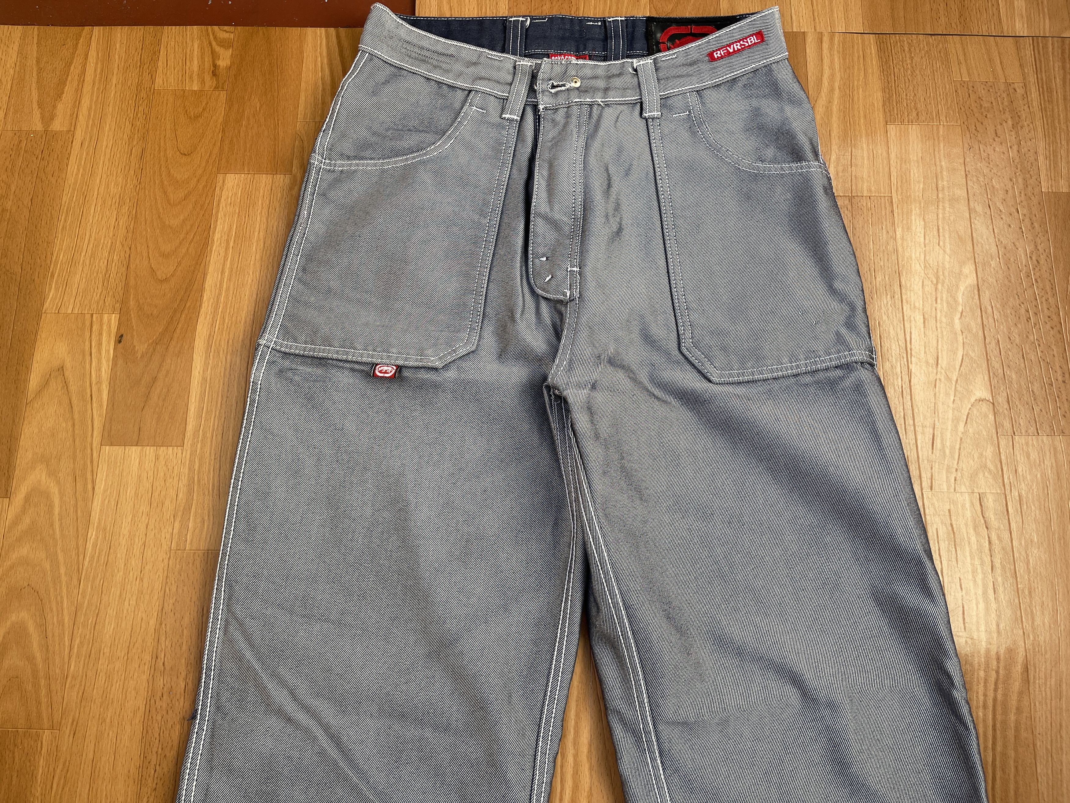 Ecko Unltd. Ecko Unltd jeans, shiny silver metallic vintage baggy Y2K 30 Size US 30 / EU 46 - 8 Thumbnail