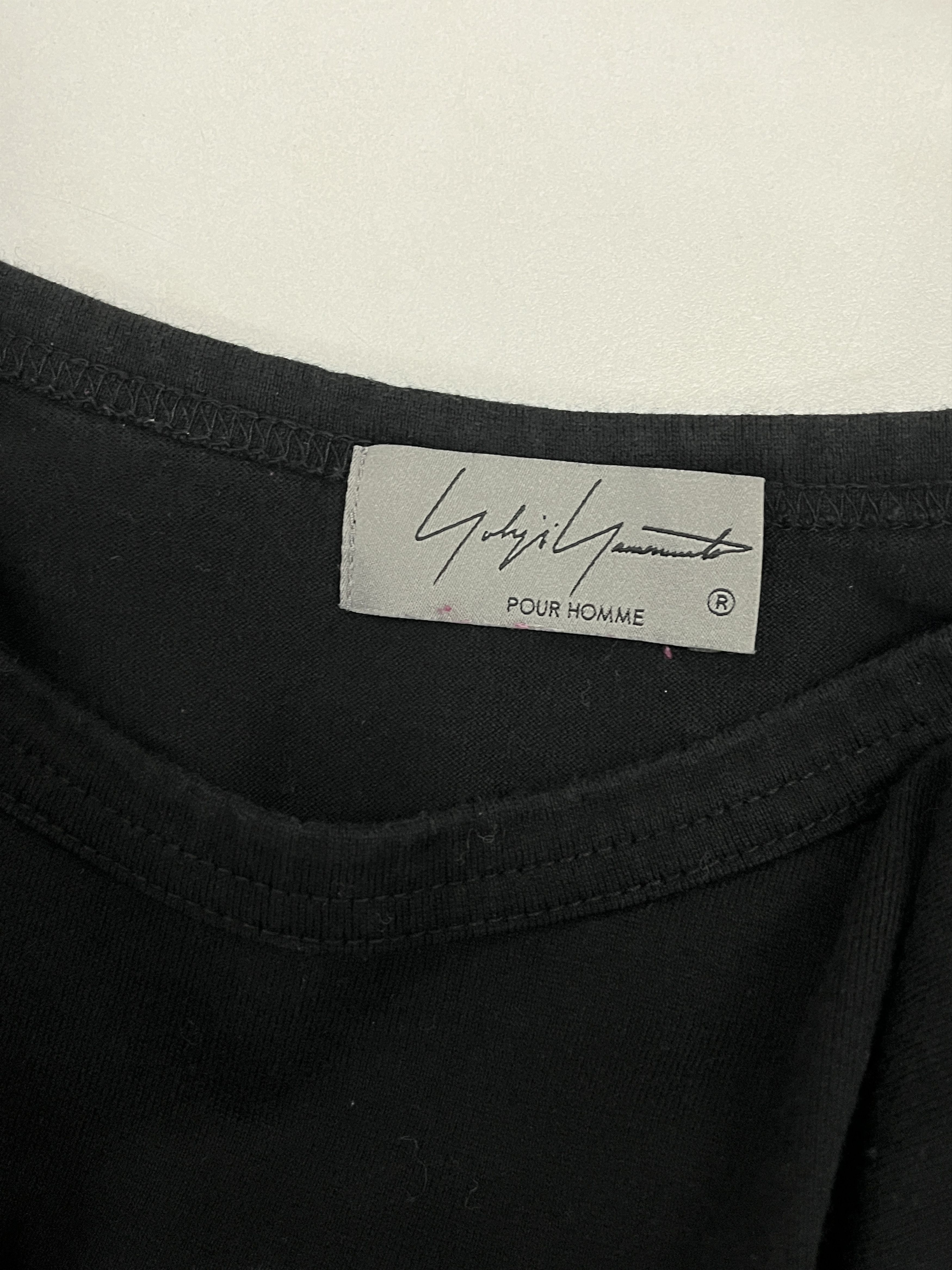 Yohji Yamamoto Pour Homme Woman Portrait Graphic T-Shirt