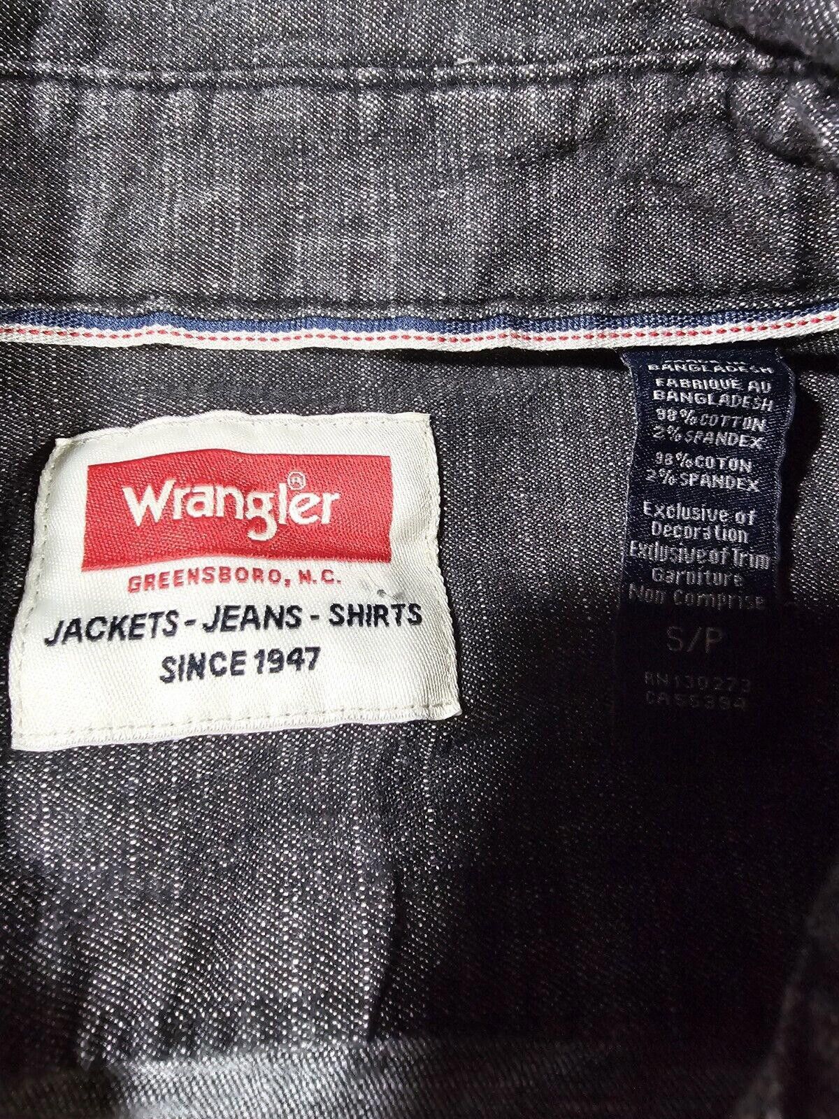 Wrangler Wrangler Denim S Pearl Snap Western Rodeo Button Up Black Size US S / EU 44-46 / 1 - 4 Thumbnail