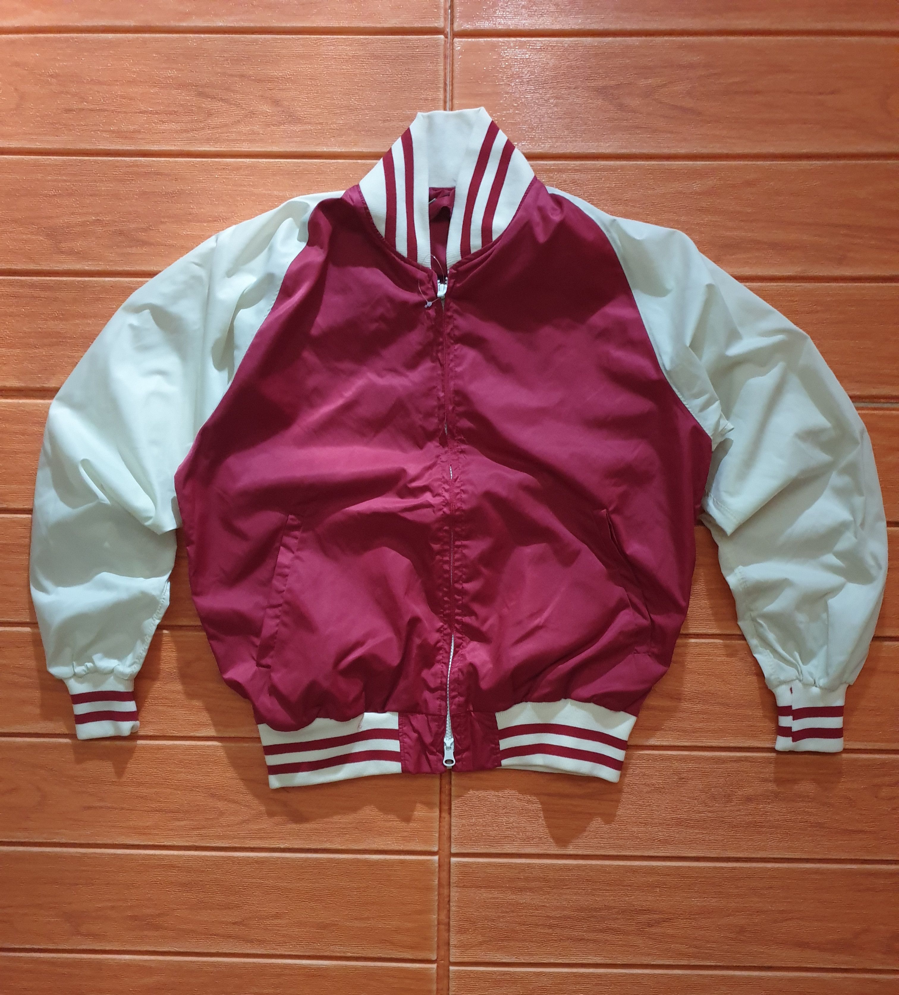 RED COLOUR VARSITY harajuku style JACKET