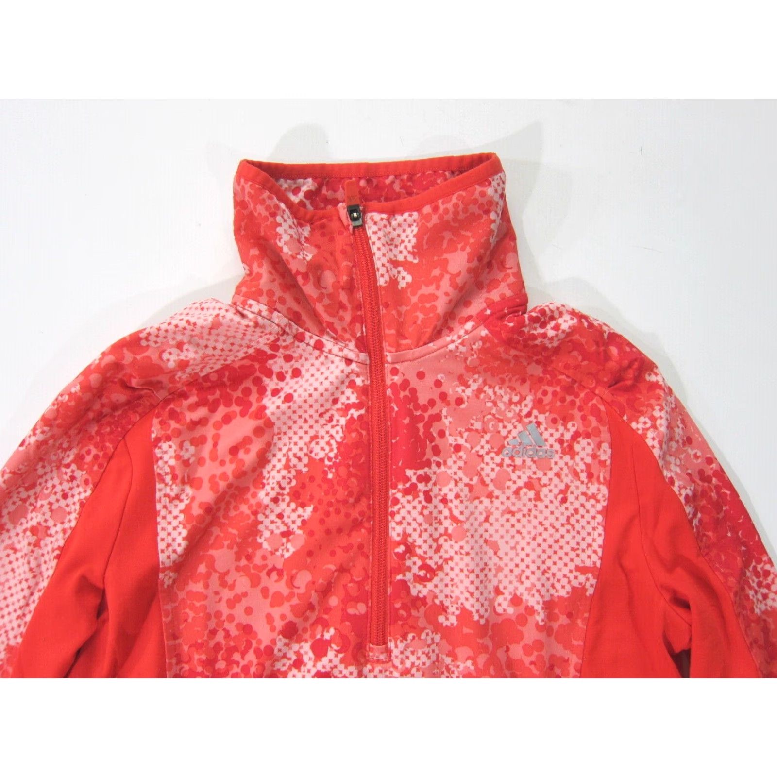 Adidas VINTAGE Adidas Clima Warm Red Pink Polka Dot 1/4 Zip Pullover Pocket Thumb Hole Shirt M Size M / US 6-8 / IT 42-44 - 5 Thumbnail