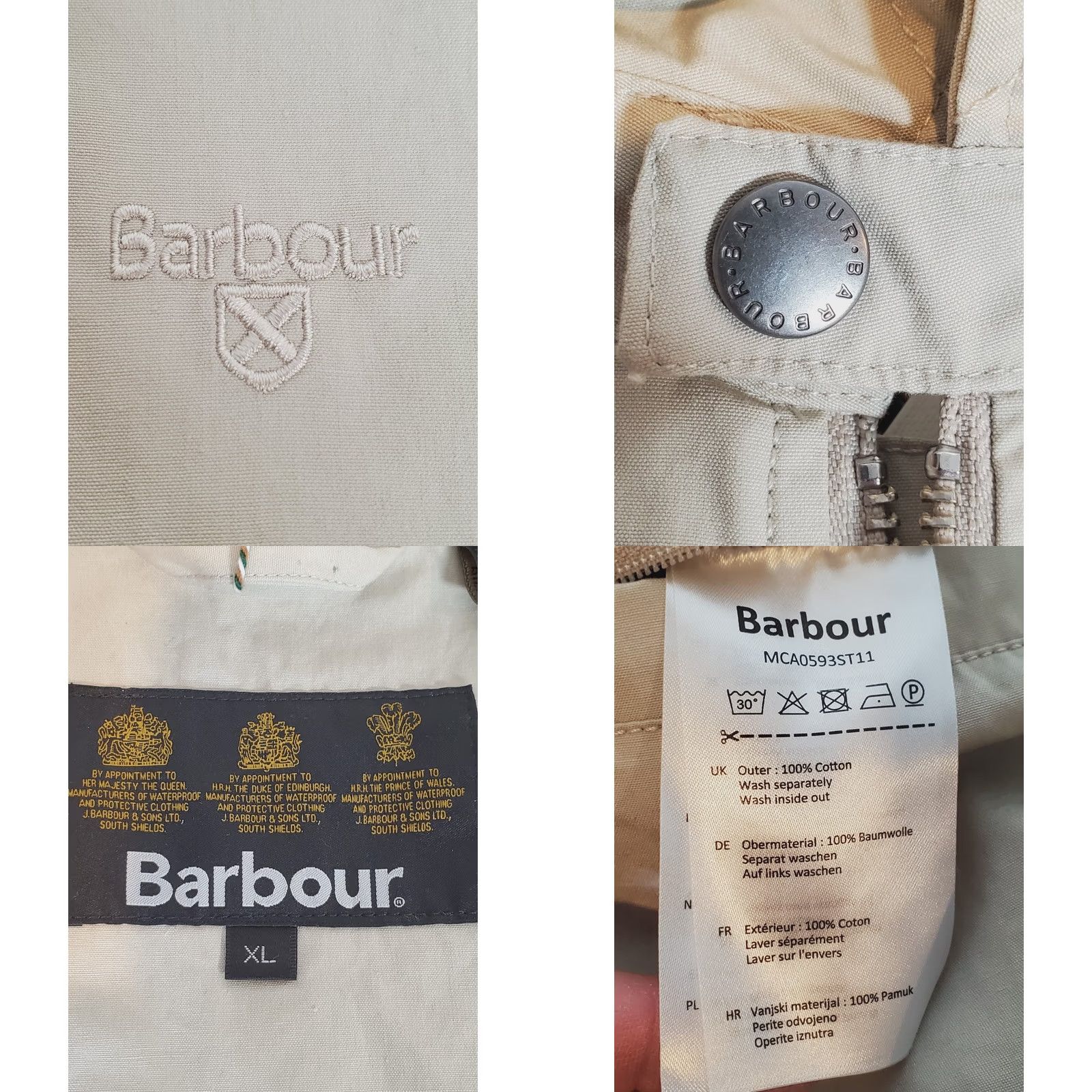 Barbour Barbour Essential Casual Jacket Cotton Full Zip Windbreaker Mist Men's XL New Size US XL / EU 56 / 4 - 8 Thumbnail