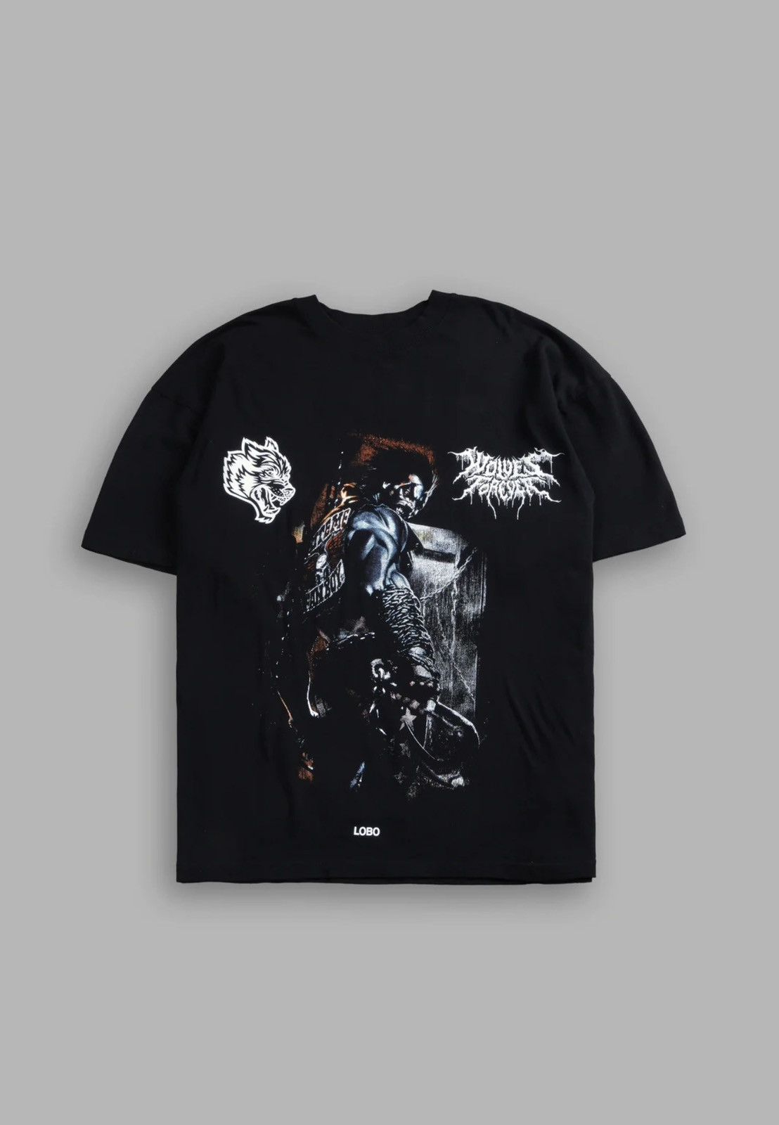 Darc Sport OHANA FOREVER OVERSIZED (DRY WOLF) RAGLAN TEE IN BLACK