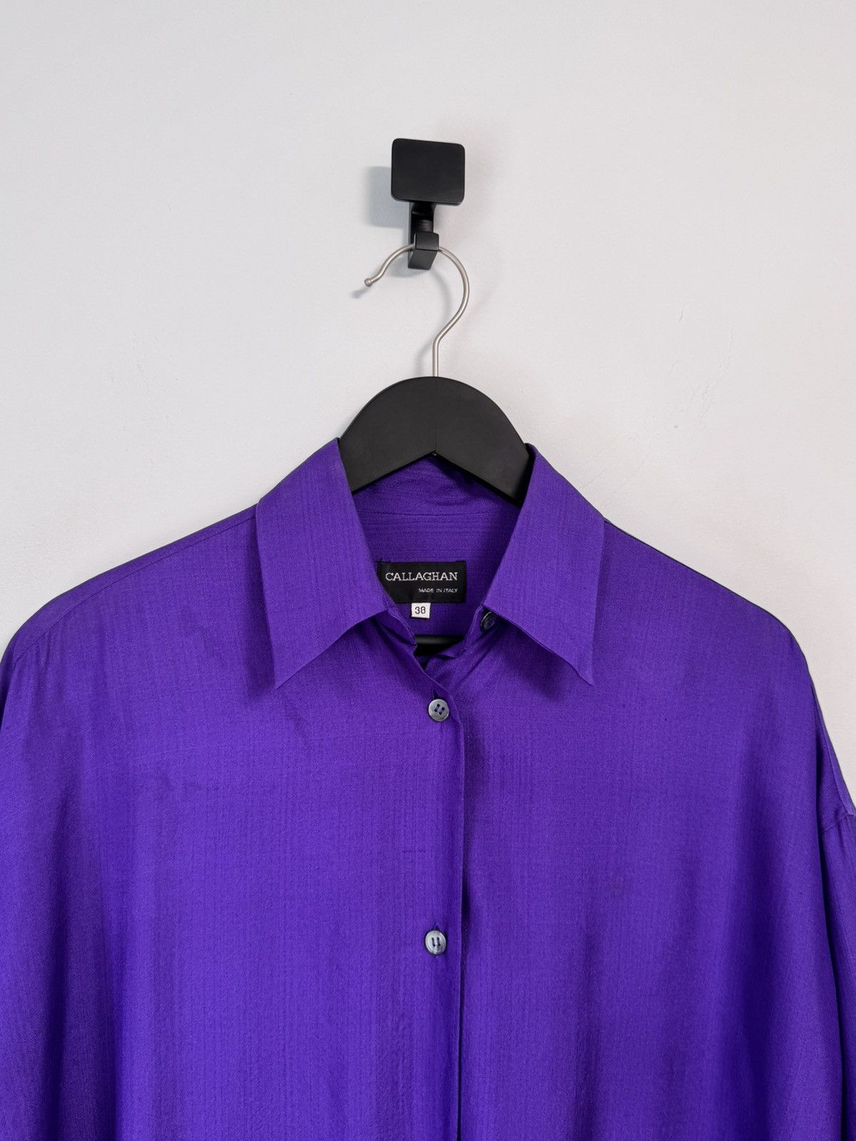 Callaghan Callaghan by Romeo Gigli Vintage Silk Shantung Button Up Top Size XS / US 0-2 / IT 36-38 - 2 Thumbnail