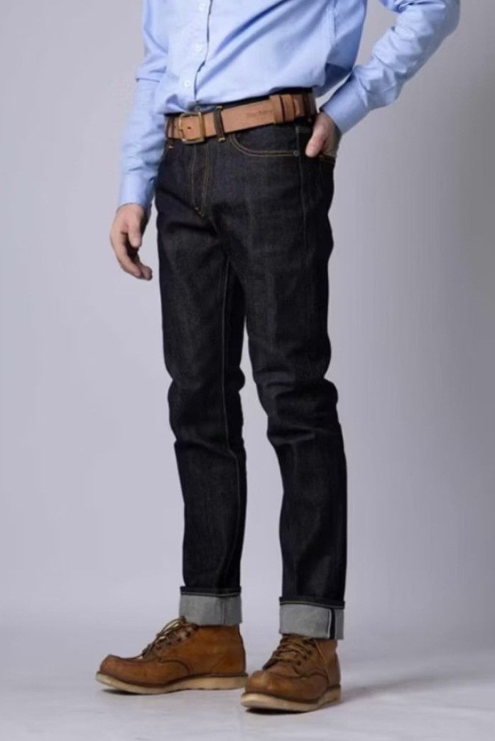 Japanese Brand 💥Salvedge 16 oz Khen blue slim fit Size US 34 / EU 50 - 3 Thumbnail